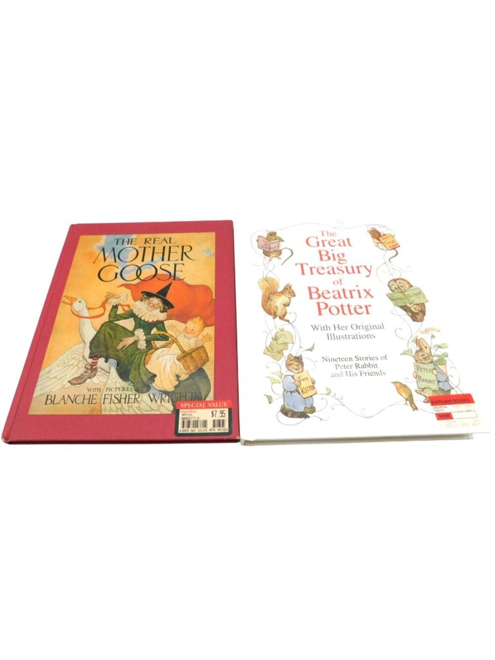 Real Mother Goose & Great Big Treasury Of Beatrix Potter Hardcover Books 1992